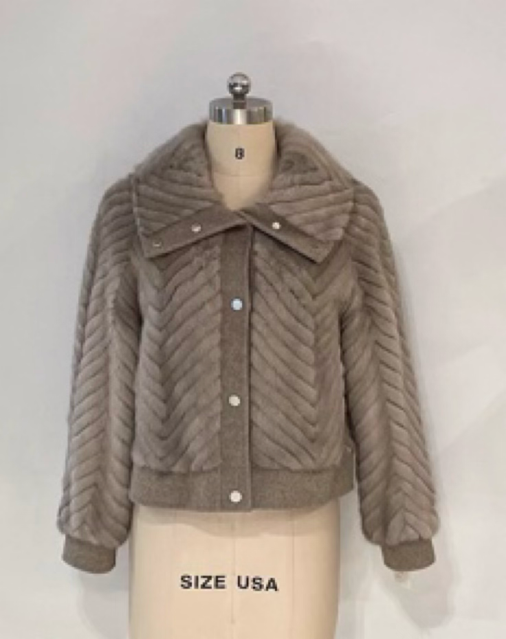 Cashmere and Mink Biker Jacket